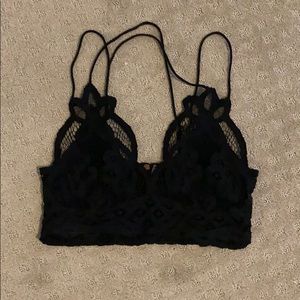 Free People Black Lace Brami
